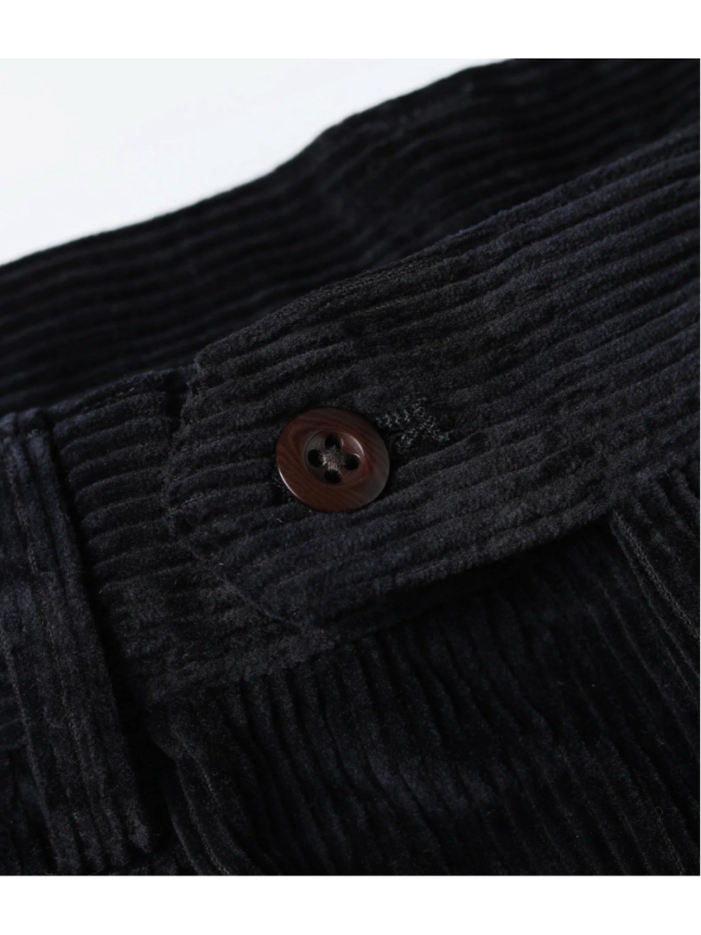 NON STOCK Corduroy Pants Men Pleated Casual Trousers Loose Workwear L - Picture 11 of 16